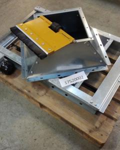 Branch piece SR100 Q24 w/shutter and motor 0.12KW galv. M&M